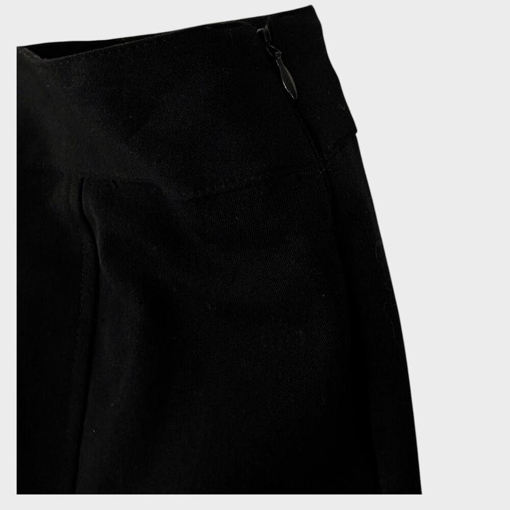 JM Collection Side Zipper 12 Polyester Rayon Spandex Knee Length Black Skirt - Picture 6 of 9